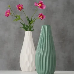 Boltze Vasen-Hohe Vase Lenja 2er grün