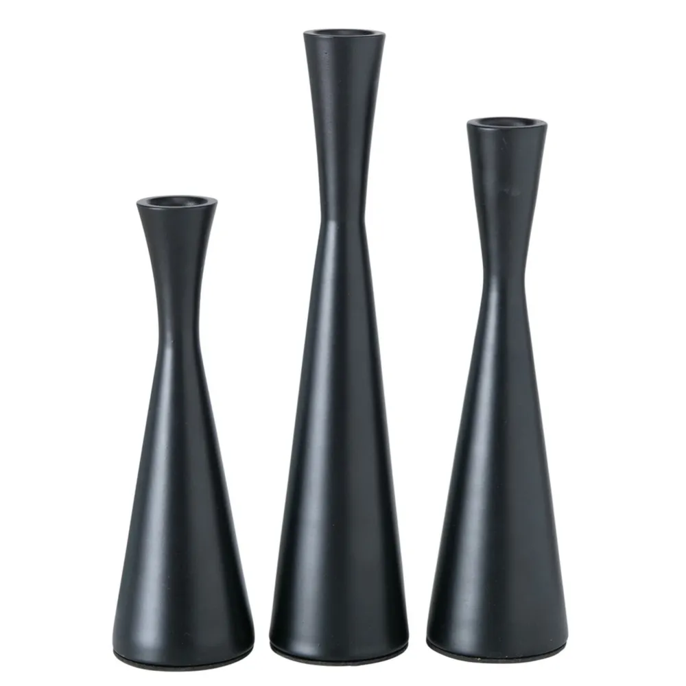 Boltze Kerzenhalter Für Stabkerzen-Kerzenleuchter Cone, 3 tlg
