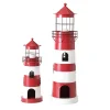 Boltze Laternen-Laterne roter Leuchtturm, 2 tlg