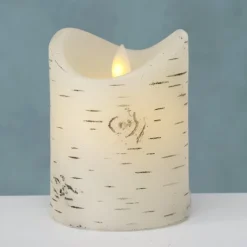 Boltze Weihnachtsdeko|Herbstdeko-LED Kerze Birke