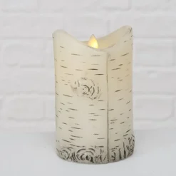 Boltze Weihnachtsdeko|Herbstdeko-LED Kerze Birke