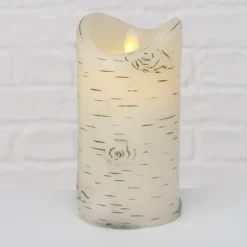 Boltze Weihnachtsdeko|Herbstdeko-LED Kerze Birke