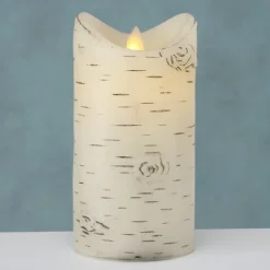 Boltze Weihnachtsdeko|Herbstdeko-LED Kerze Birke