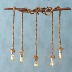 Boltze Deckenlampen-Pendelleuchte Toko Jute