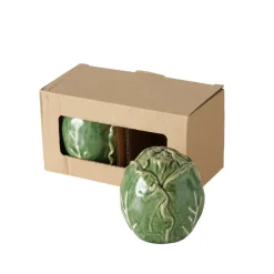 Boltze Geschirr & Tischdeko Skandinavisch-Streuer-Set Cabbage 2-teilig