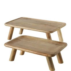 Boltze Dekotabletts & Dekoteller-Tablett Stellow 2er Set