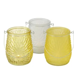 Boltze Teelichthalter-Teelichthalter Teelichtglas Mela 3er Set