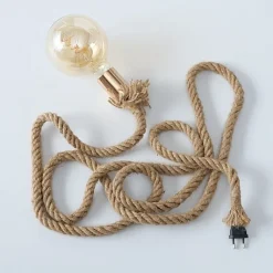 Boltze Deckenlampen|Tischlampen-Tischlampe Hängelampe Toko Jute-Seil