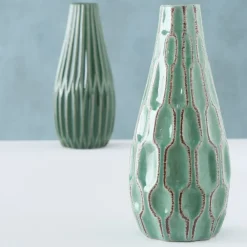 Boltze Vasen-Vase Lenja 2er Set grün