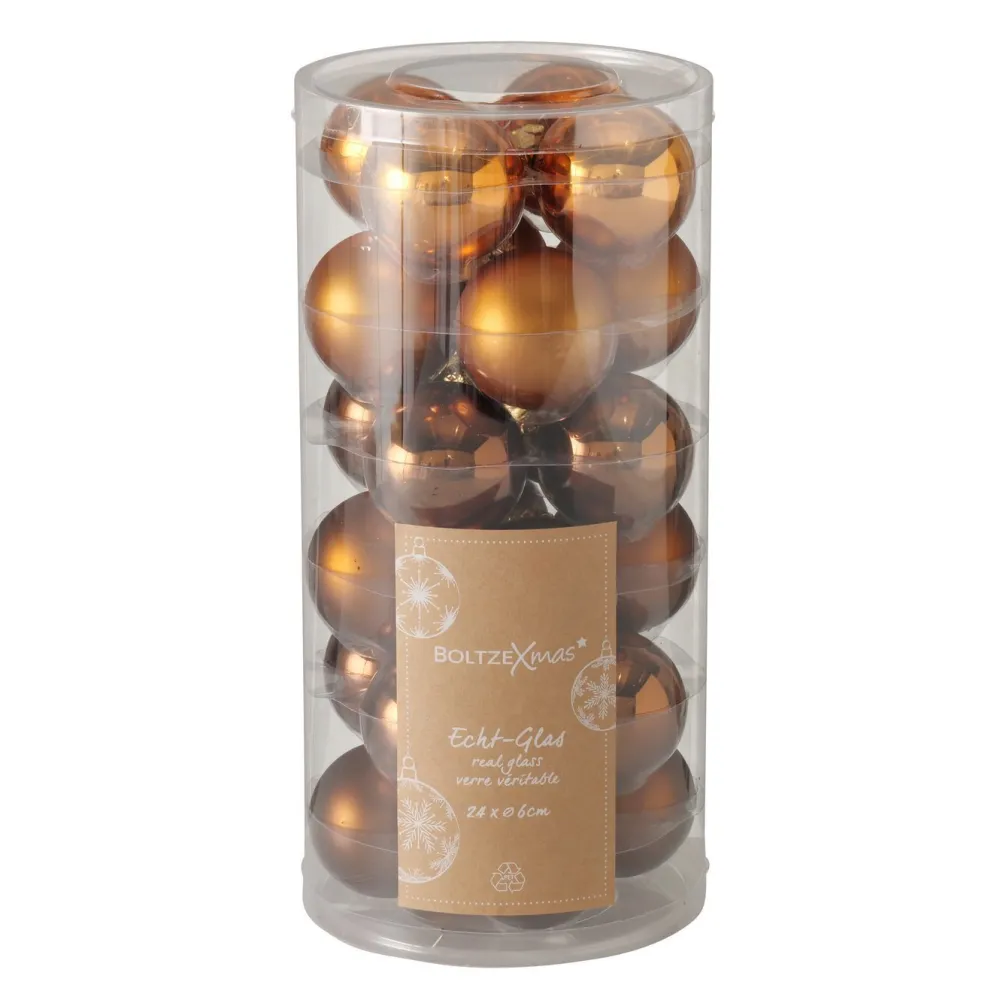 Boltze Weihnachtsdeko-Weihnachtskugeln Ø 6 cm, 24 tlg
