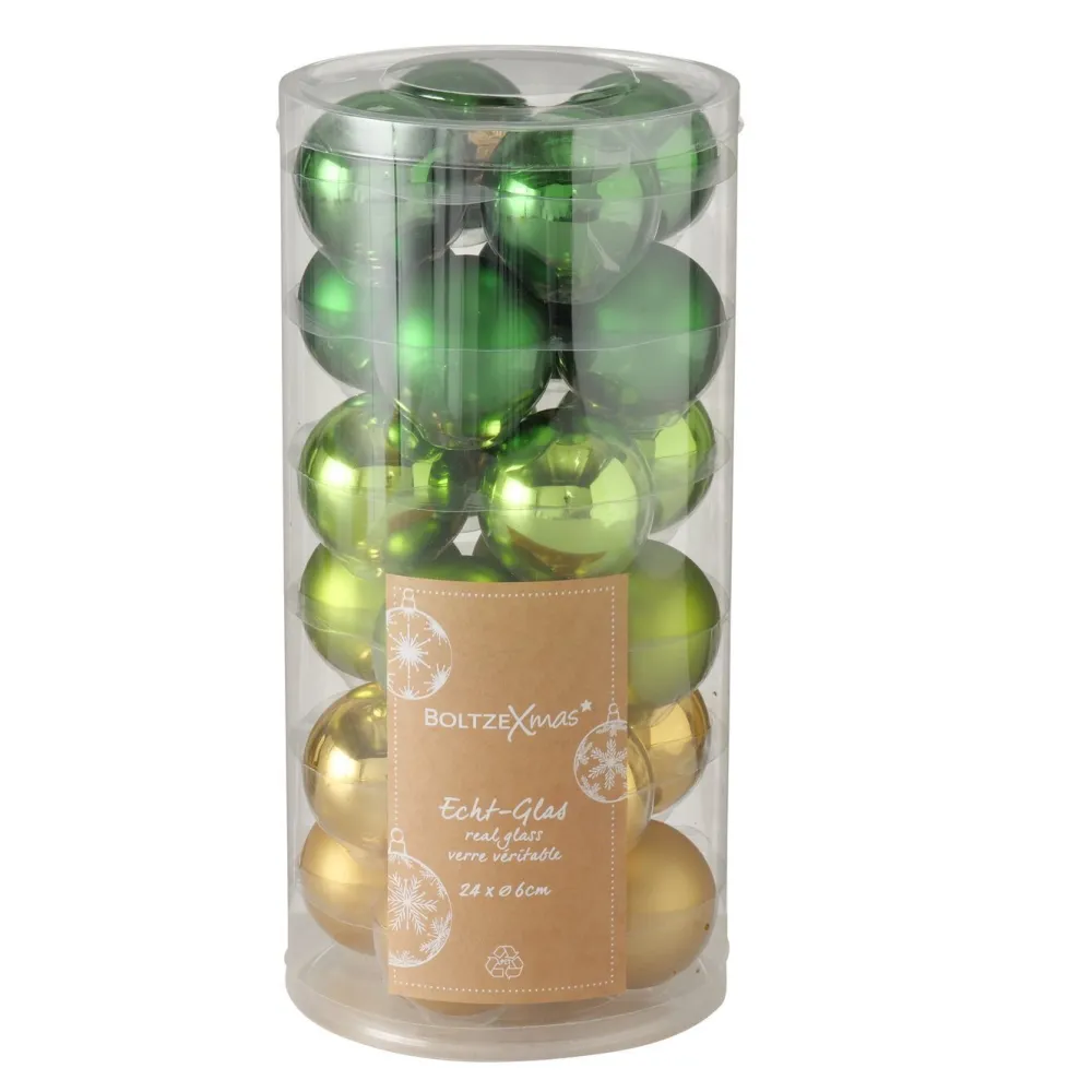 Boltze Weihnachtsdeko-Weihnachtskugeln Ø 6 cm, 24 tlg