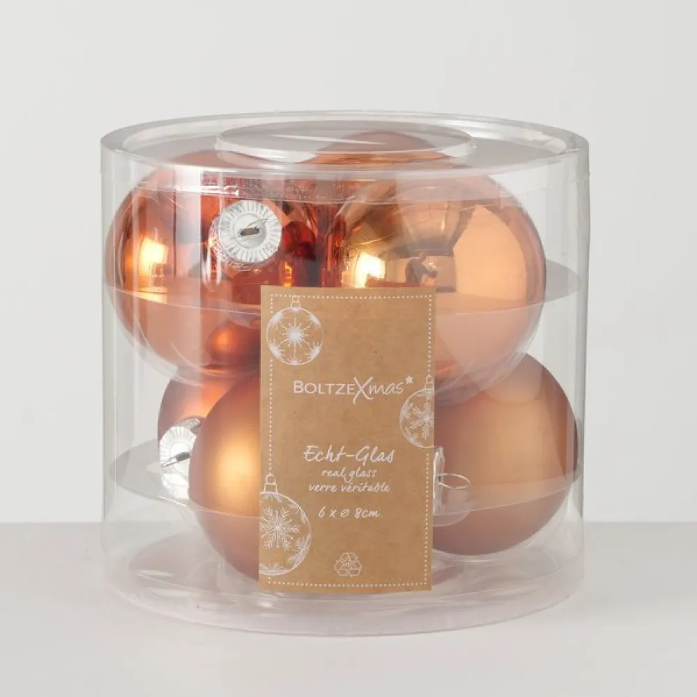Boltze Weihnachtsdeko-Weihnachtskugeln Ø 8 cm, 6 tlg