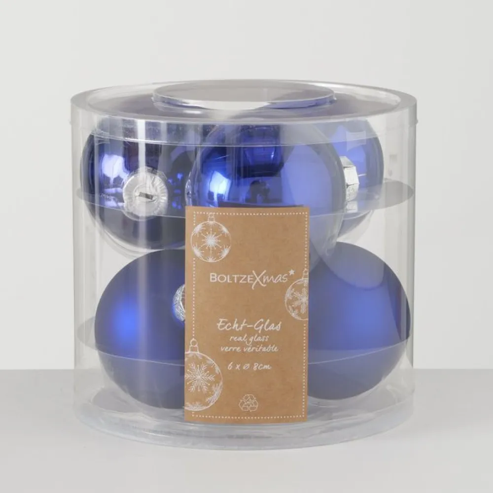 Boltze Weihnachtsdeko-Weihnachtskugeln Ø 8 cm, 6 tlg