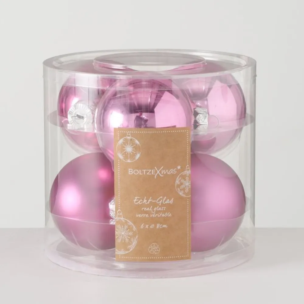 Boltze Weihnachtsdeko-Weihnachtskugeln Ø 8 cm, 6 tlg