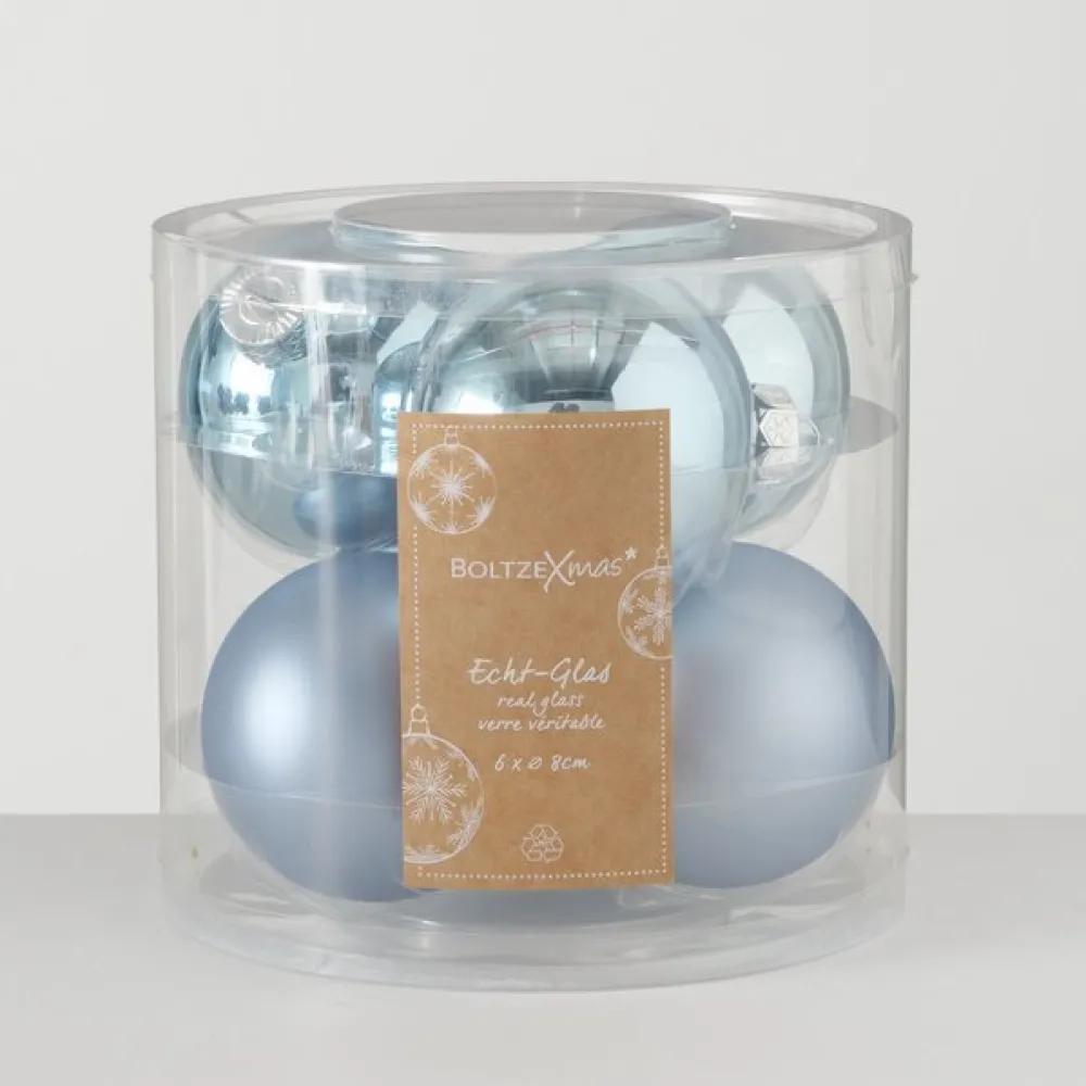 Boltze Weihnachtsdeko-Weihnachtskugeln Ø 8 cm, 6 tlg