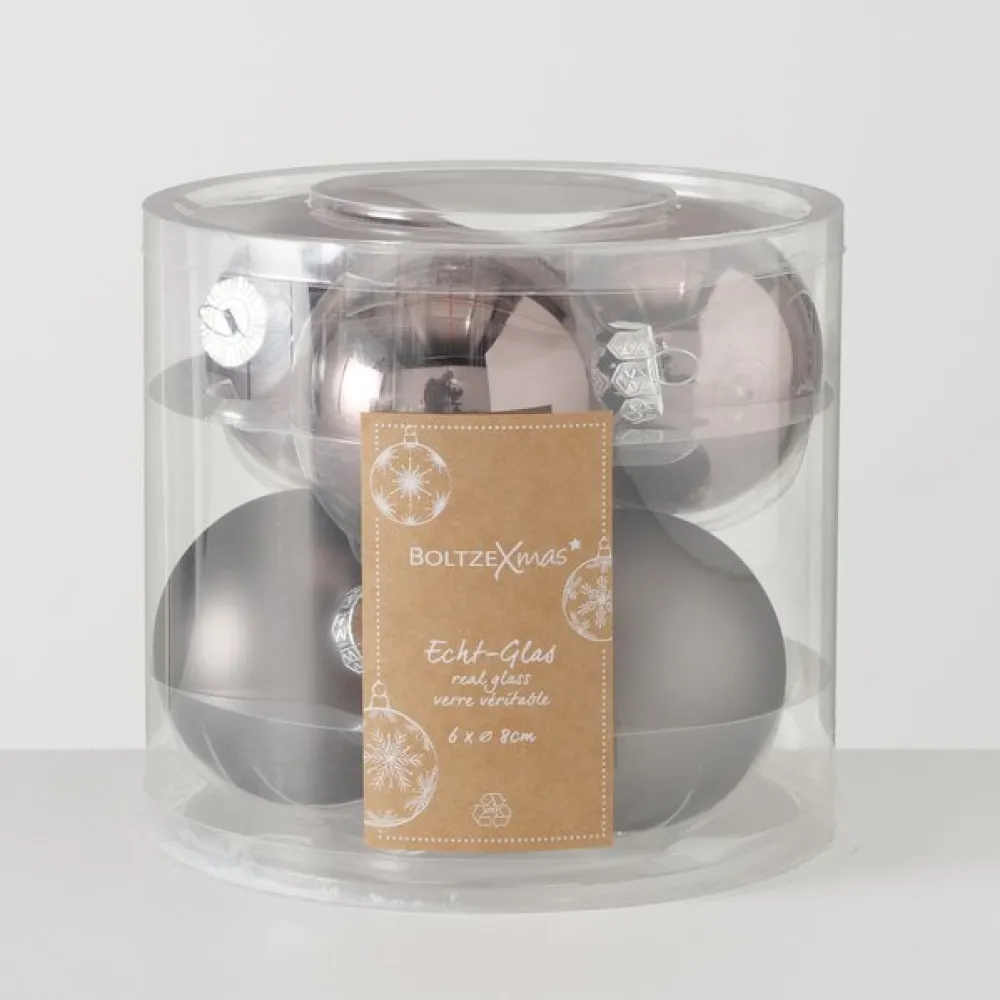 Boltze Weihnachtsdeko-Weihnachtskugeln Ø 8 cm, 6 tlg