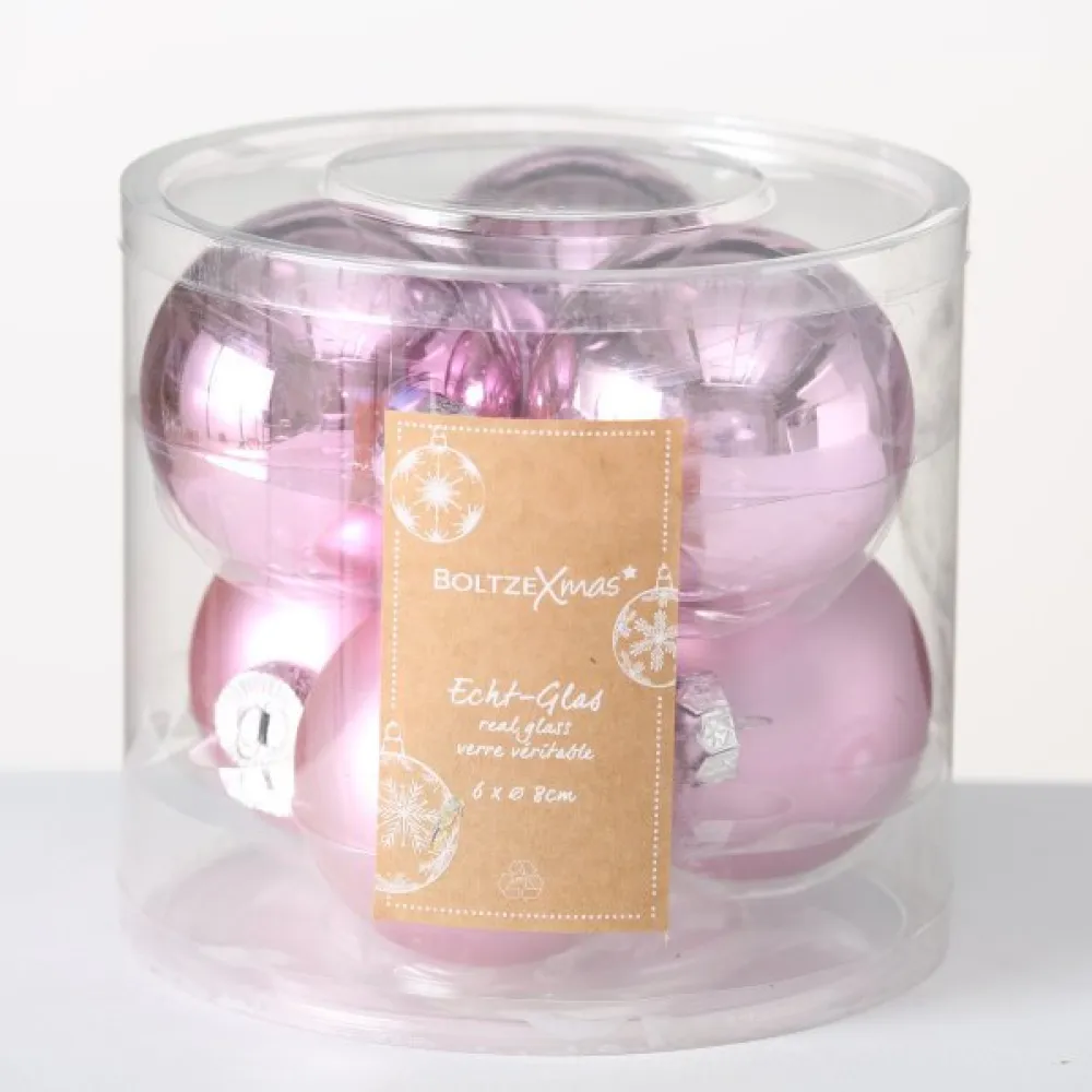 Boltze Weihnachtsdeko-Weihnachtskugeln Ø 8 cm, 6 tlg