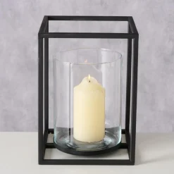 Boltze Windlichter-Windlicht Quantum Metall, Glas