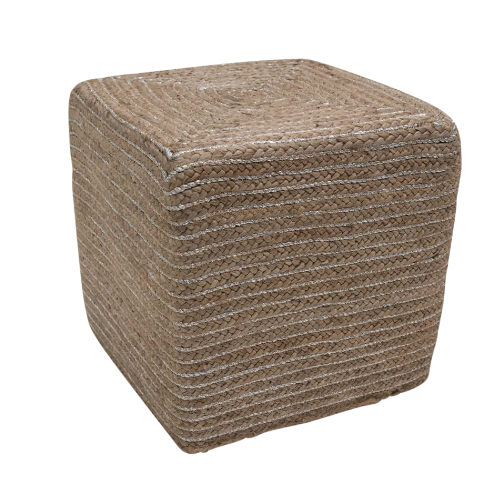 byRoom Hocker & Poufs-Pouf Silver String