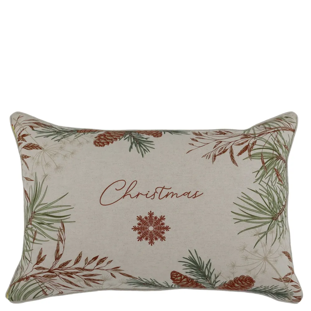 Chic Antique Weihnachtsdeko|Kissen & Kissenbezüge-Aix Kissebezug mit Tanne Christmas