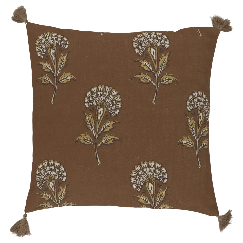 Chic Antique Kissen & Kissenbezüge-Aix Kissenbezug Blumenmotiv mit Quasten