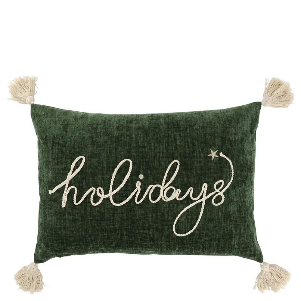 Chic Antique Weihnachtsdeko|Kissen & Kissenbezüge-Aix Kissenbezug mit Quasten Holidays