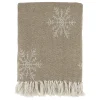 Chic Antique Decken & Plaids|Weihnachtsdeko-Aix Plaid Garnüberschuss mit Eiskristallen