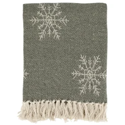 Chic Antique Decken & Plaids|Weihnachtsdeko-Aix Plaid Garnüberschuss mit Eiskristallen