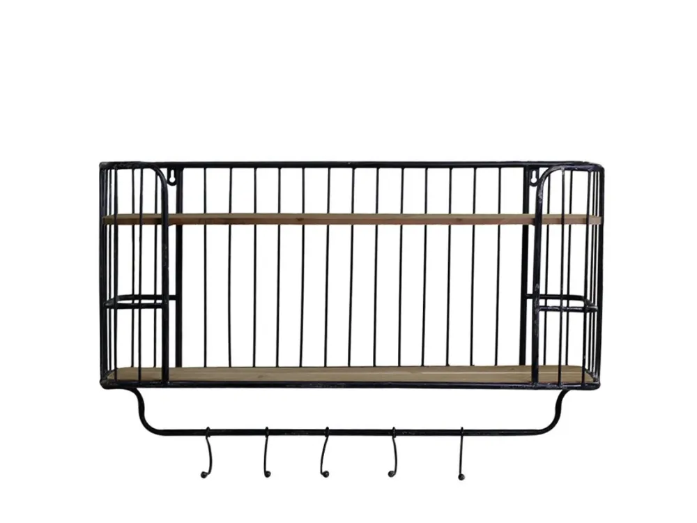 Chic Antique Garderoben|Griffe, Haken & Hakenleisten-Altes Regal Garderobe mit Haken
