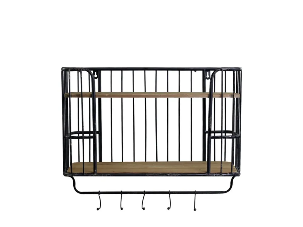 Chic Antique Garderoben|Griffe, Haken & Hakenleisten-Altes Regal Garderobe mit Haken