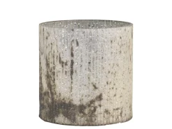 Chic Antique Windlichter-Antikes Windlicht mit Rillen aus Glas