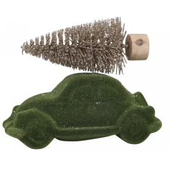 Chic Antique Weihnachtsdeko-Autofigur mit Velours Weihnachtsbaum