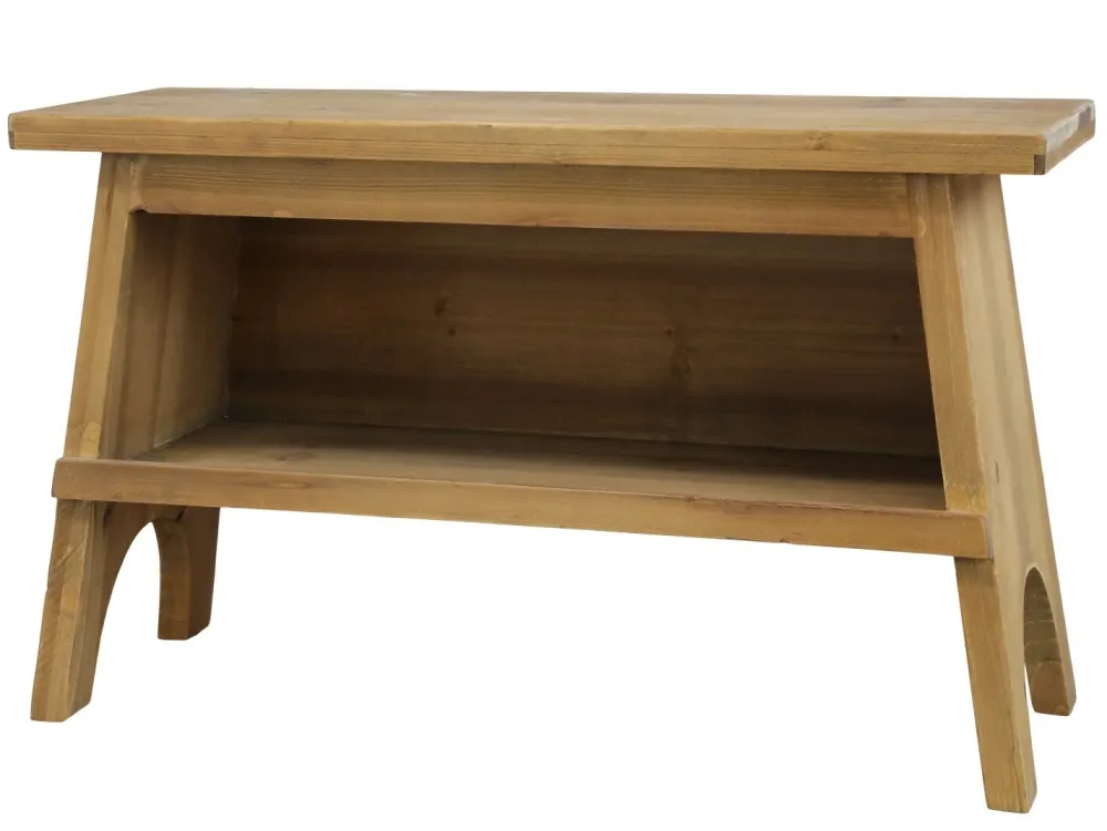 Chic Antique Bänke-Bank mit Ablage aus Fichtenholz