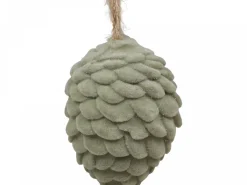Chic Antique Weihnachtsdeko-Baumschmuck Tannenzapfen Velours