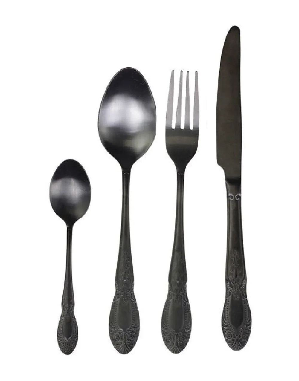 Chic Antique Besteck|Geschirr & Tischdeko Skandinavisch-Besteck mit Dekor 4er Set