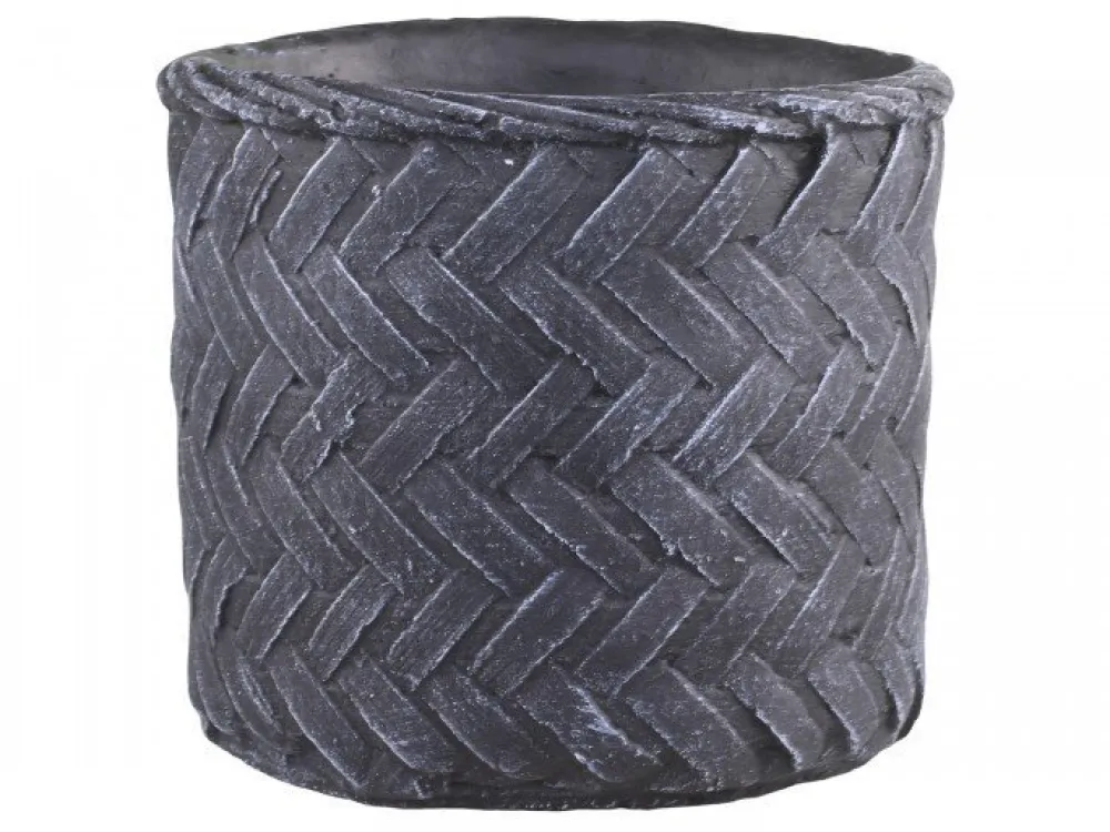 Chic Antique Blumentöpfe & Übertöpfe-Blumentopf Corte mit Flechtmuster