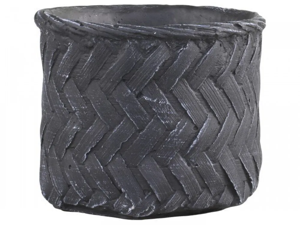 Chic Antique Blumentöpfe & Übertöpfe-Blumentopf Corte mit Flechtmuster