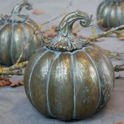 Chic Antique Herbstdeko|Deko-Objekte & Figuren-Deko Kürbis im Messing Look