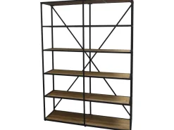 Chic Antique Regale-Doppelregal mit 5 Holzfächern