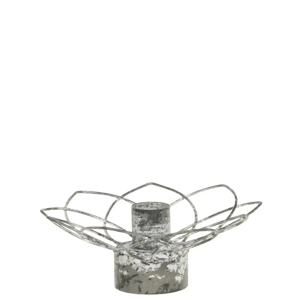 Chic Antique Teelichthalter-Eisen Kerzenständer in Blumenform