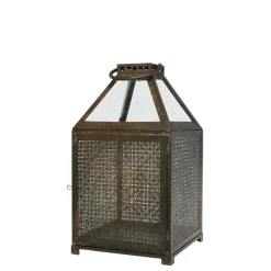Chic Antique Laternen Für Garten Und Outdoor|Gartendekoration-Eisen Laterne mit Glasdach