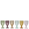 Chic Antique Trinkgläser|Geschirr & Tischdeko Skandinavisch-Farbige Weingläser Saint-Émilion mit Muster 6er