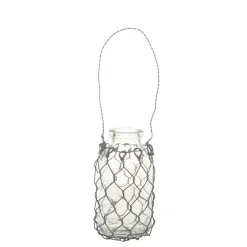 Chic Antique Teelichthalter|Windlichter-Fil de fer Windlicht aus Glas