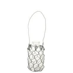Chic Antique Teelichthalter|Windlichter-Fil de fer Windlicht aus Glas