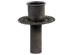 Chic Antique Kerzenhalter Für Stabkerzen-Flaschenaufsatz Kerzenhalter mit dekorativem Rand