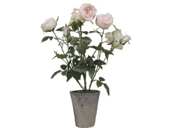 Chic Antique Kunstblumen & Kunstpflanzen-Fleur Rosenstrauch im Keramiktopf