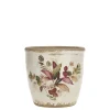 Chic Antique Blumentöpfe & Übertöpfe-Florac Blumentopf mit pinkem Blumenmotiv