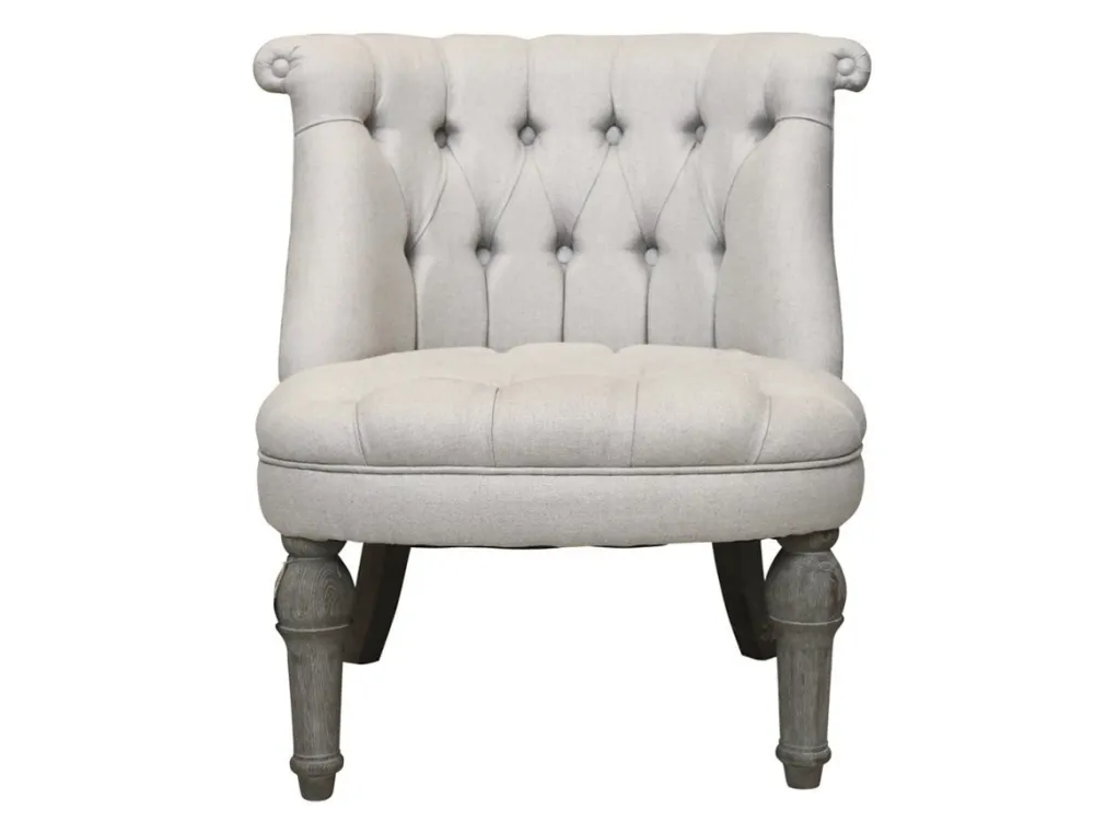 Chic Antique Sofas & Sessel-Franz. Sessel in Leinenstoff