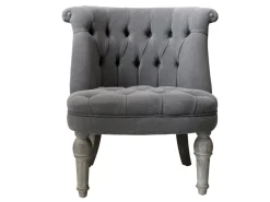 Chic Antique Sofas & Sessel-Franz. Sessel in Leinenstoff