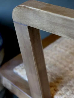 Chic Antique Stühle-Französischer Bürostuhl mit Geflechtsitz